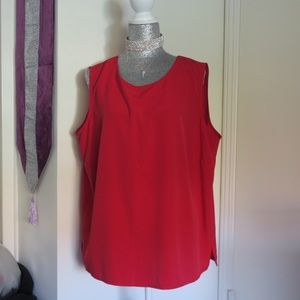 PLUS Red Sleeveless Tank Top Blouse